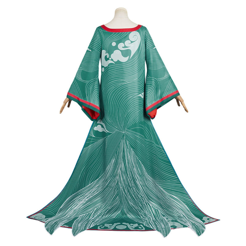 White Snake 2024 Baoqing Women Green Outfit Party Carnival Halloween Cosplay Costume