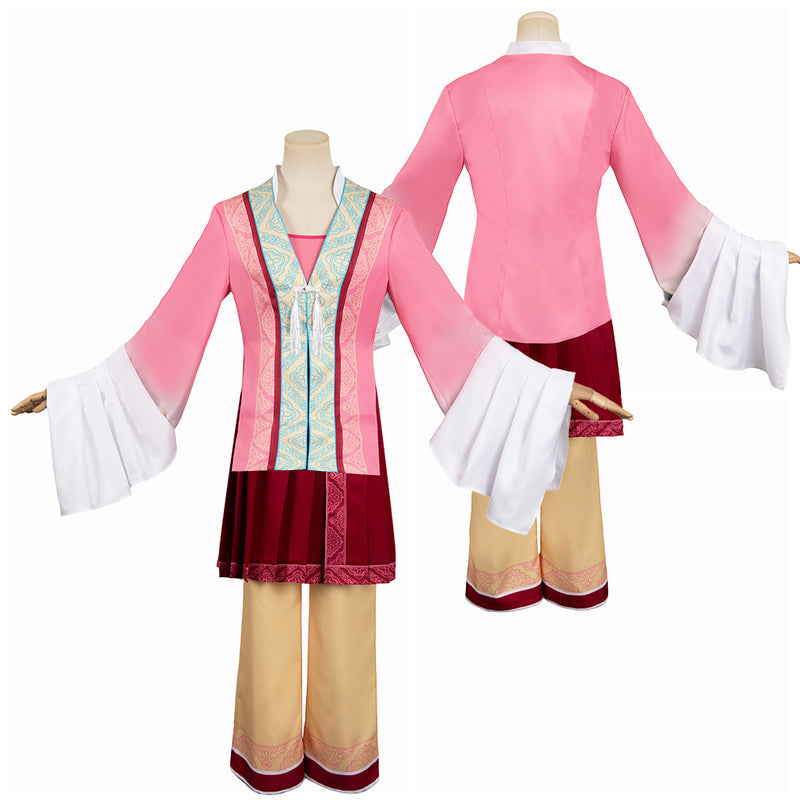 White Snake 2024 Movie Baoqing Fox Women Pink Outfit Party Carnival Halloween Cosplay Costume