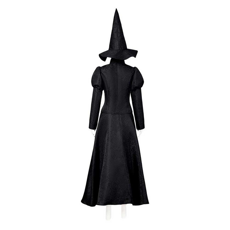 Wicked 2024 Movie Elphaba Thropp Women Black Dress Party Carnival Halloween Cosplay Costume