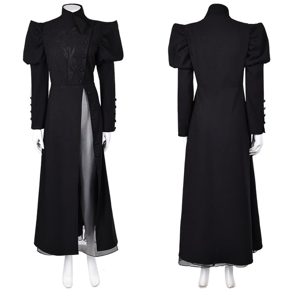 Wicked 2024 Movie Elphaba Witch Women Black Dress Party Carnival Halloween Cosplay Costume