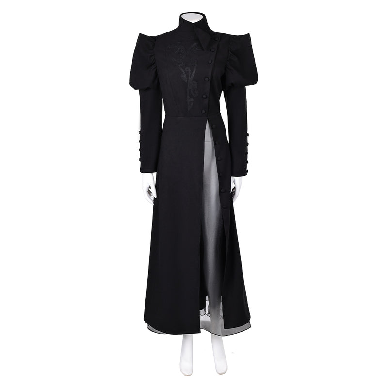 Wicked 2024 Movie Elphaba Witch Women Black Dress Party Carnival Halloween Cosplay Costume