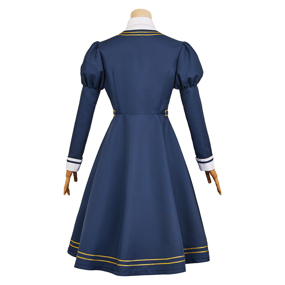 Witch Watch Nemu Miyao Women Blue Dress Carnival Halloween Cosplay Costume