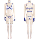 Women Blue And White Bikini Set Swimsuit Sexy Outfit Carnival Halloween Cosplay Costume