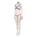 Women Blue And White Bikini Set Swimsuit Sexy Outfit Carnival Halloween Cosplay Costume