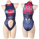 Women Blue One-piece Malice Swimsuit Sexy Jumpsuit Carnival Halloween Cosplay Costume