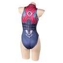 Women Blue One-piece Malice Swimsuit Sexy Jumpsuit Carnival Halloween Cosplay Costume