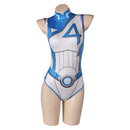 Women Blue One-piece Swimsuit Jumpsuit for Adult Carnival Halloween Cosplay Costume