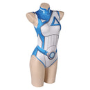 Women Blue One-piece Swimsuit Jumpsuit for Adult Carnival Halloween Cosplay Costume