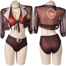 Women Brown Bikini Set Swimsuit Cover Up Outfit Carnival Halloween Cosplay Costume