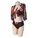 Women Brown Bikini Set Swimsuit Cover Up Outfit Carnival Halloween Cosplay Costume
