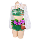 Women Green Beach Swimsuit Sunshine Costume Carnival Halloween Cosplay Costume