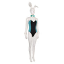 Women Green Jumpsuit Bunny Girl Outfit Carnival Halloween Cosplay Costume