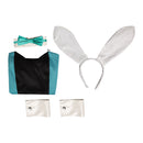 Women Green Jumpsuit Bunny Girl Outfit Carnival Halloween Cosplay Costume