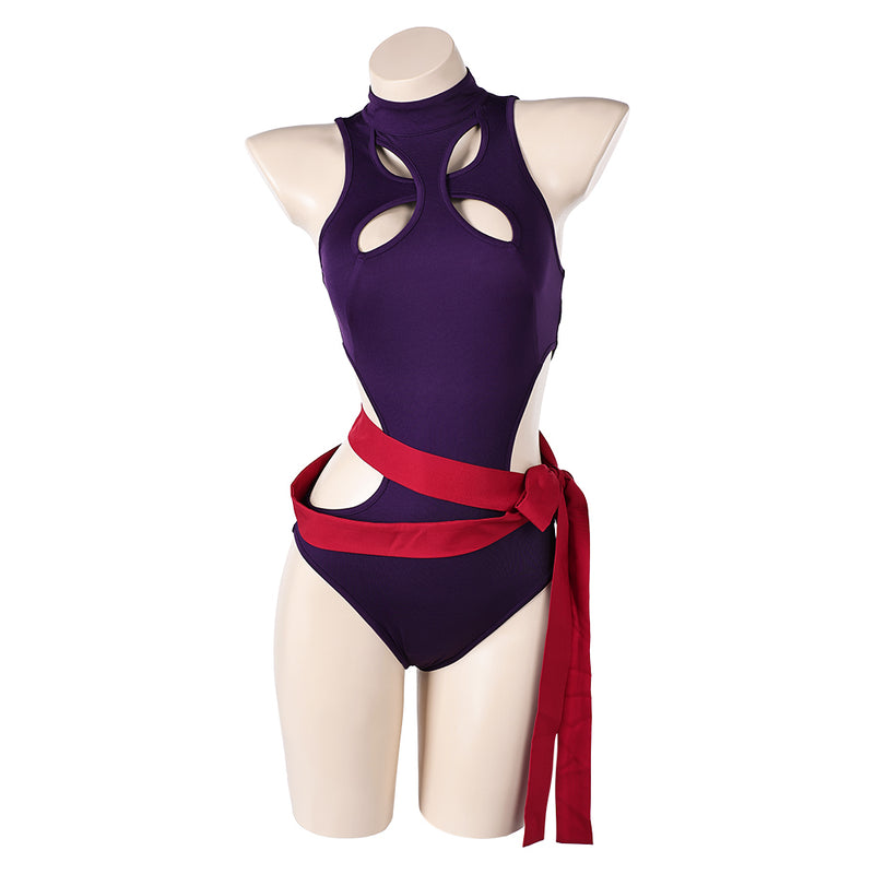 Women Purple One-piece Swimsuit Sexy Outfit Carnival Halloween Cosplay Costume Women Purple One-piece Swimsuit Sexy Outfit Carnival Halloween Cosplay Costume