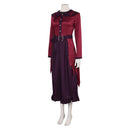 Women Red and Purple Dress With Belt Witch Outfit Carnival Halloween Cosplay Costume