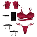 Women Red Bikini Set Swimsuit Sexy Outfit Carnival Halloween Cosplay Costume