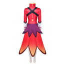 Women Top Pants With Gloves 3 Pieces Red Full Set Carnival Halloween Cosplay Costume