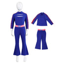 Zombies 4: Dawn of the Vampires Addison Wells Kids Children Blue Outfit Cosplay Costume