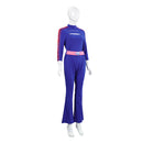 Zombies 4: Dawn of the Vampires Addison Wells Women Blue Top Pants Set Cosplay Costume