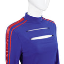 Zombies 4: Dawn of the Vampires Addison Wells Women Blue Top Pants Set Cosplay Costume