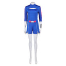 Zombies 4: Dawn of the Vampires Addison Wells Women Blue Top Shorts Set Cosplay Costume