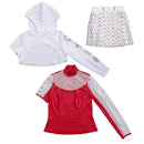 Zombies 4: Dawn of the Vampires Addison Wells Women White Dress Set Cosplay Costume