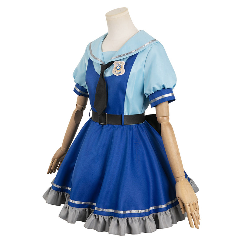 Zootopia 2024 Movie Judy Hopps Women Blue Dress Party Carnival Halloween Cosplay Costume Original Design