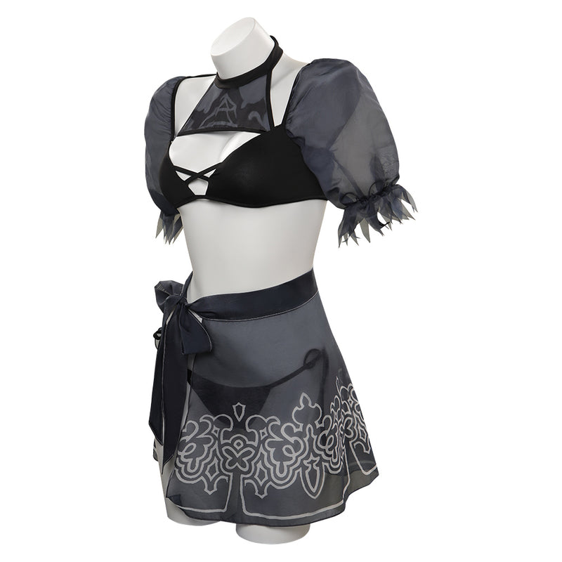NieR:Automata YoRHa No.2 Sexy Bikini Swimsuit Outfits Halloween Carnival Party Suit