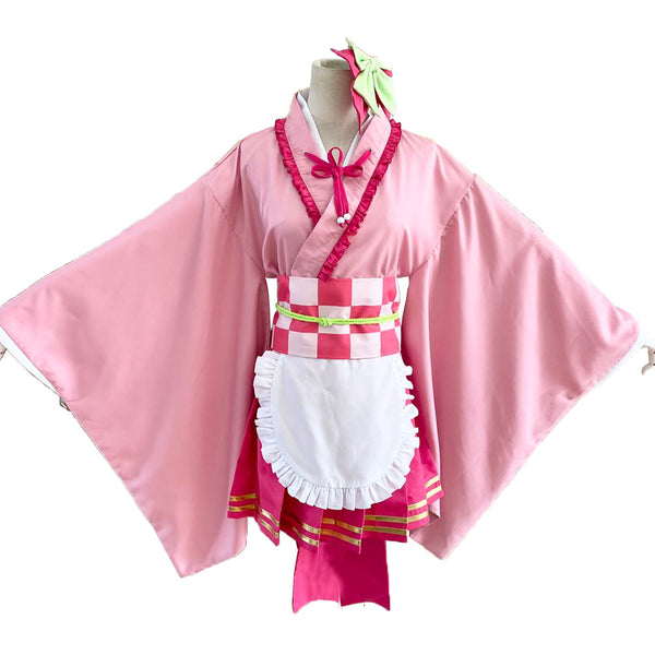 Anime  Tsuyuri Kanawo Lolita Maid Outfits Apron Dress Cosplay Costume