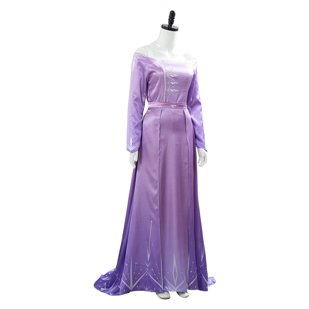 Purple Elsa Princess Dress for Girls