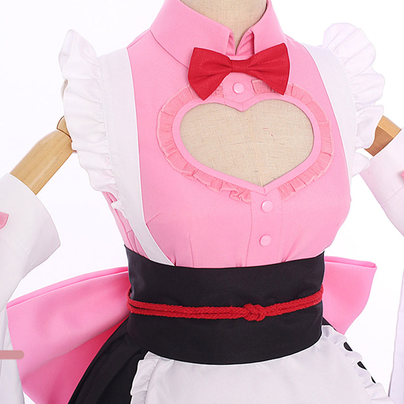 Kanroji Mitsuri Maid Outfit Cosplay Costume