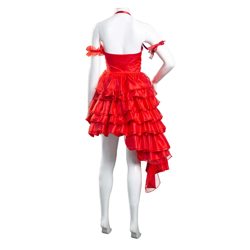 Suicide Squad(2021) Harley Quinn Red Dress Halloween Carnival Suit Cosplay  Costume