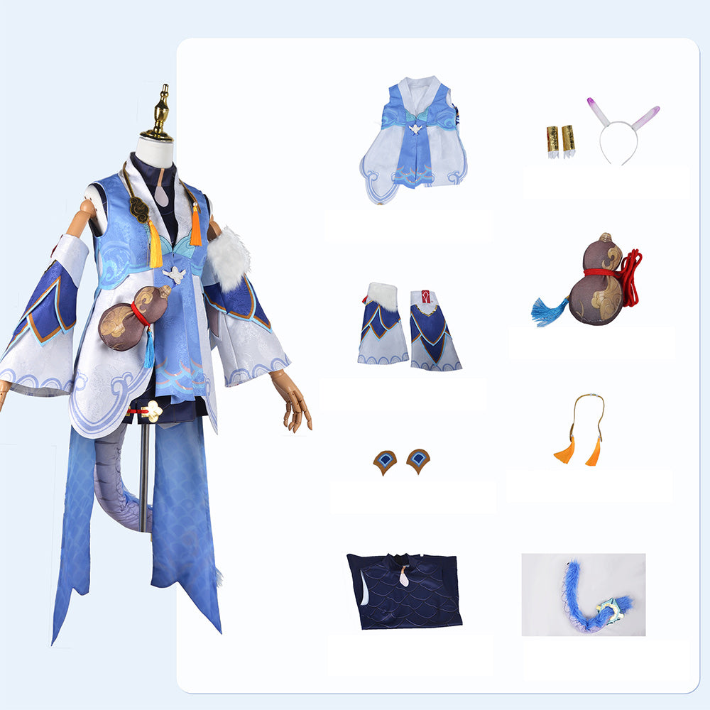 Honkai: Star Rail Bailu Cosplay Costume Halloween Carnival Party Disgu