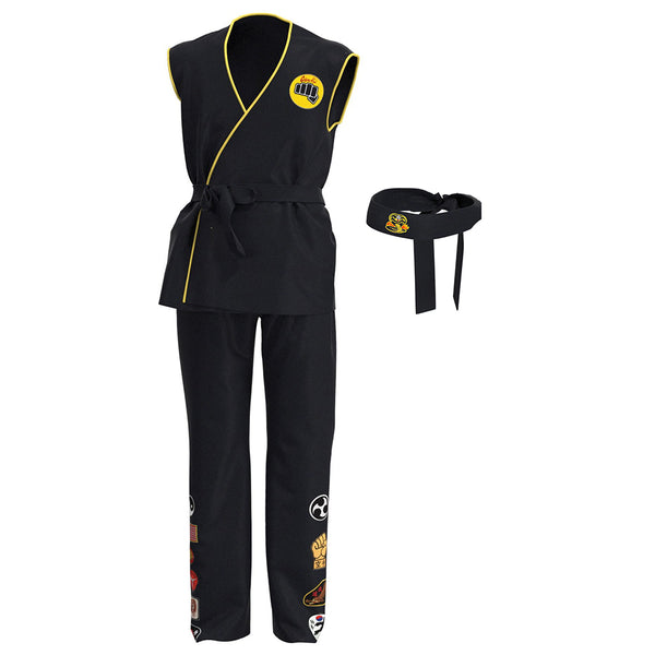 Adult Cobra Kai Top Pants Outfits Halloween Carnival Suit Cosplay Costume