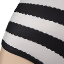 Barbie Kids Girls Black and White Striped Swimsuit Outfits Halloween Carnival Cosplay Costume