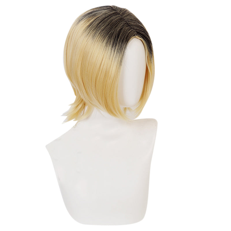 Anime Kenma Kozume Short Yellow Hair Carnival Halloween Party Props Cosplay Wig