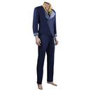 Men Cowboy Blue Outfits Halloween Carnival Suit Cosplay Costume