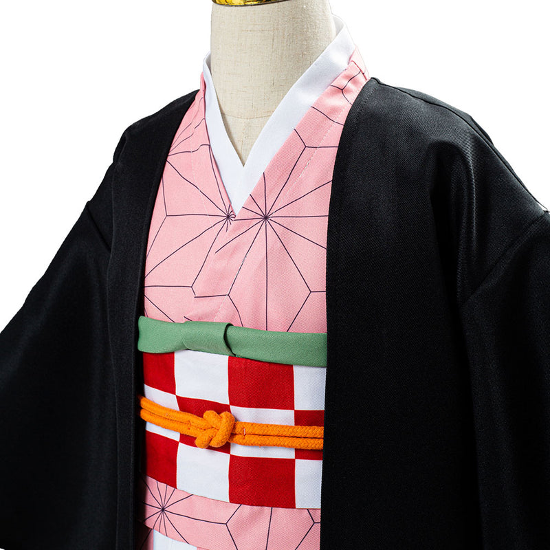 Kids Children Kamado Nezuko Uniform Outfit Anime Cosplay Costume