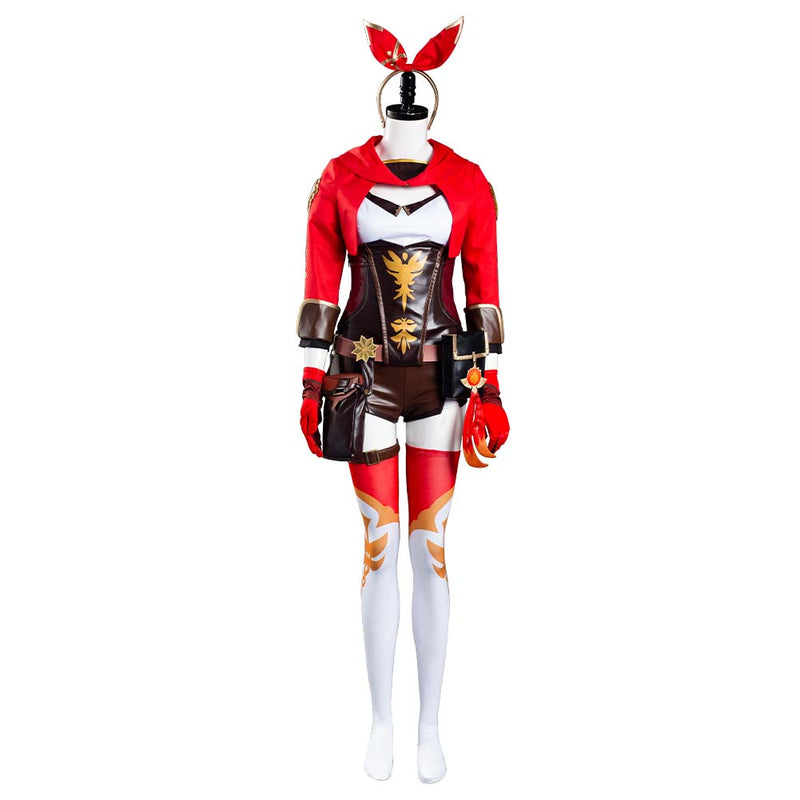 Genshin Impact Amber Jumpsuit Outfits Halloween Carnival Suit Cosplay Costume