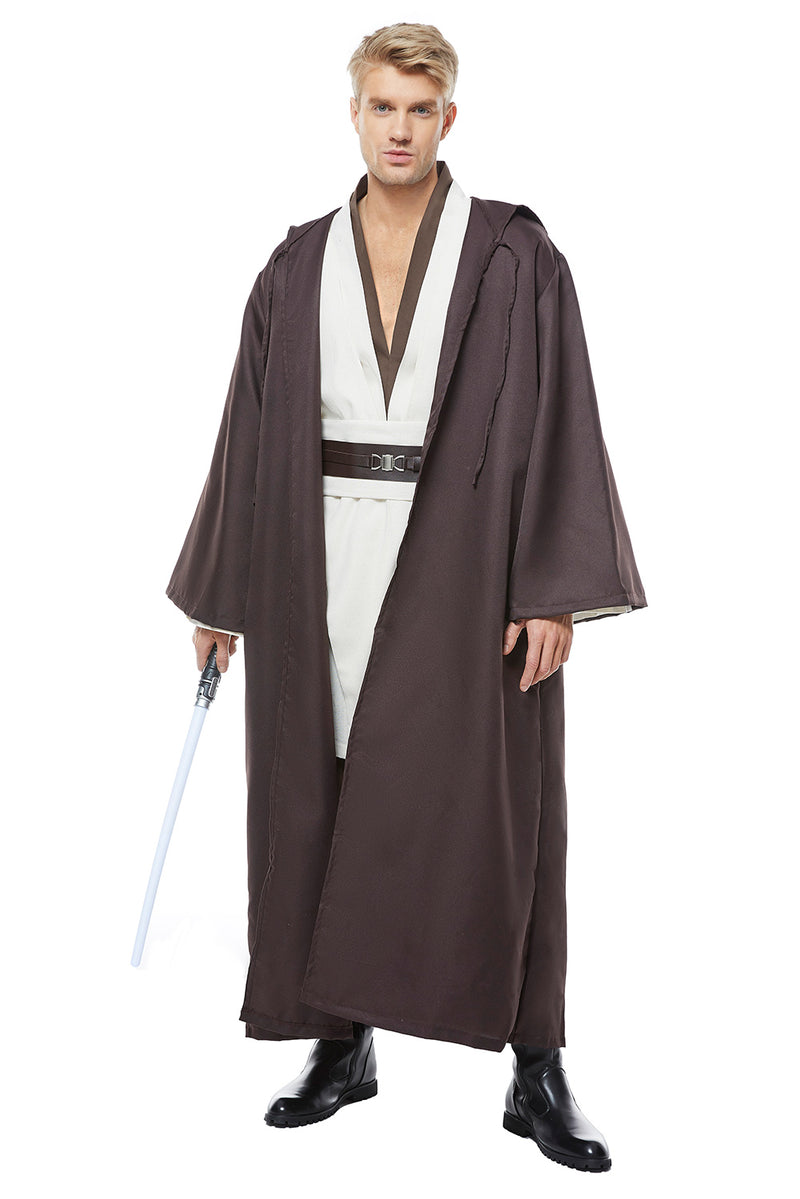 Adult Obi Wan Kenobi Jedi Robe Tunic Cosplay Costume Halloween Suit