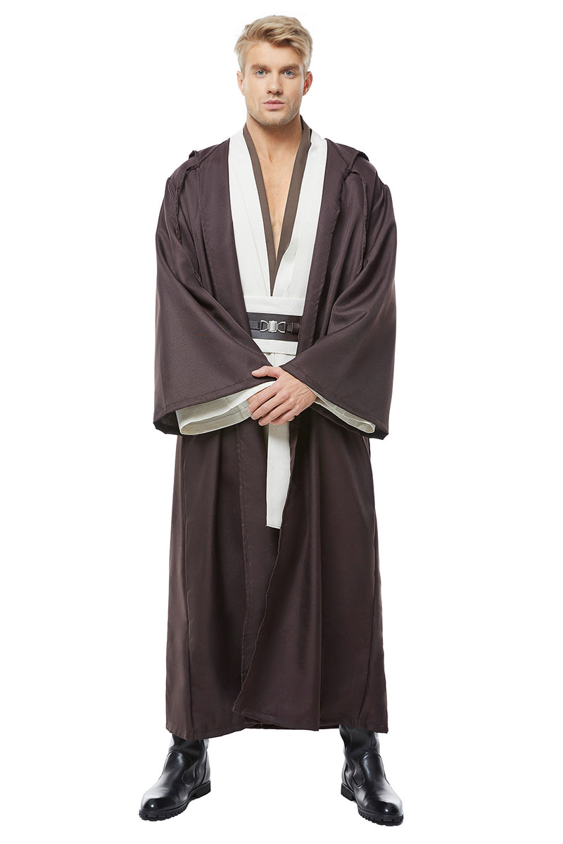Adult Obi Wan Kenobi Jedi Robe Tunic Cosplay Costume Halloween Suit