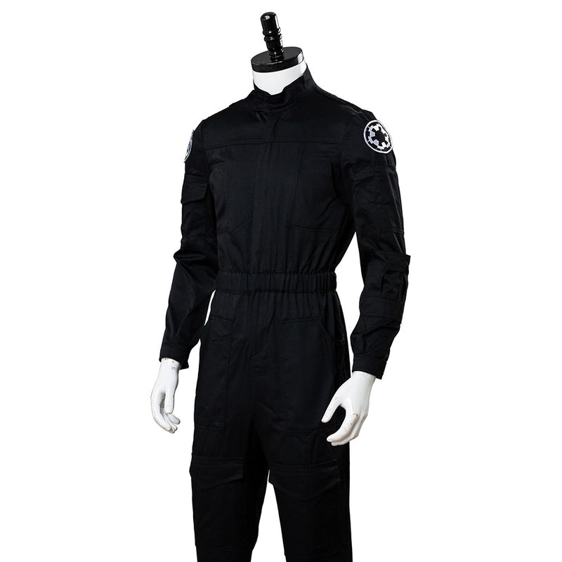 Imperial Tie Fighter Pilot Black flightsuit uniform jumpsuit Cosplay Costume