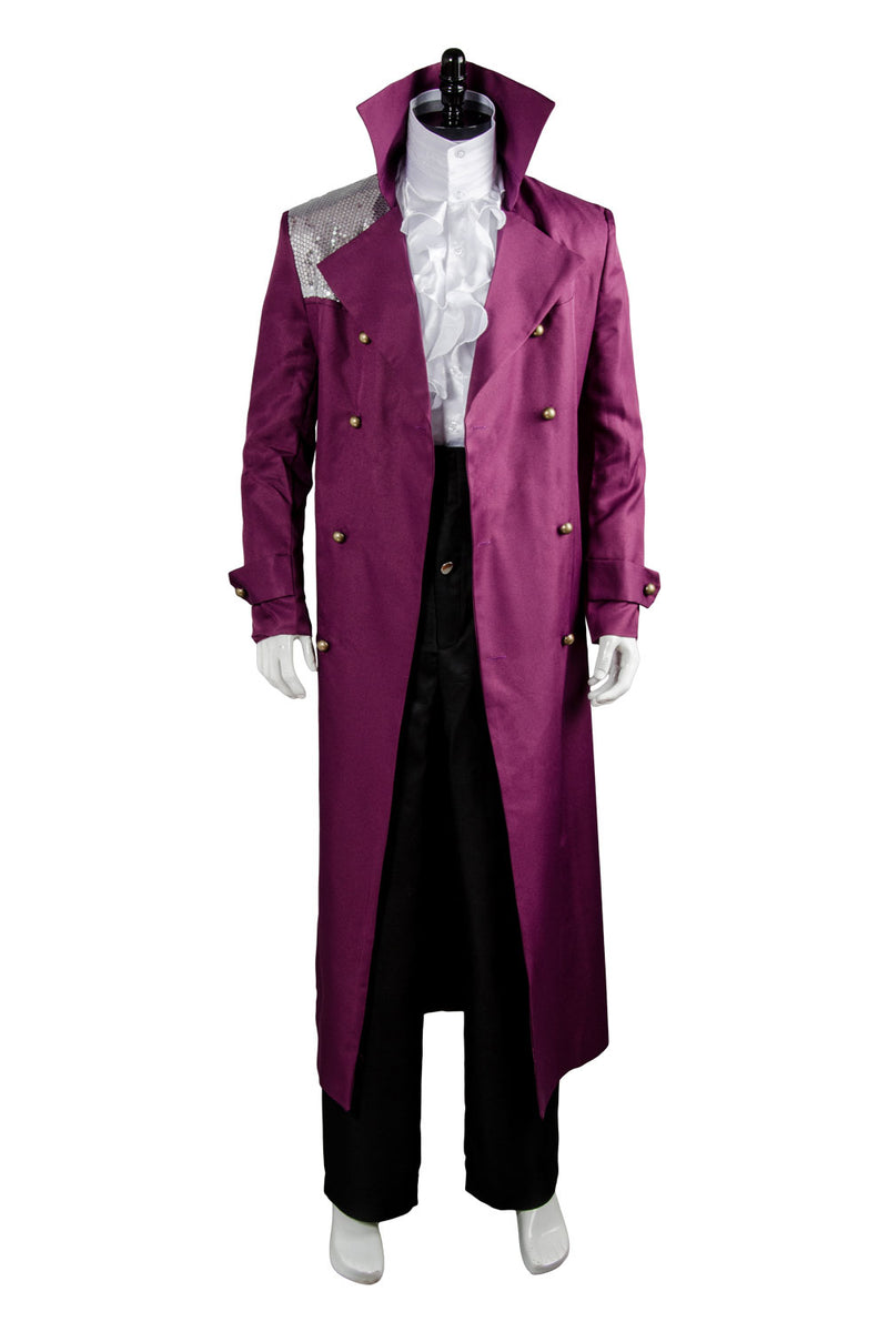 Prince Rogers Nelson in Purple Rain Coat Outfits Halloween Cosplay Costume