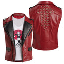 Tr Men Red Vest 2 Pecices Outfits Halloween Carnival Suit Cosplay Costume