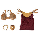 Leia Cosplay Costume Slave Leia Metal Bikini Outfits Halloween Carnival Suit