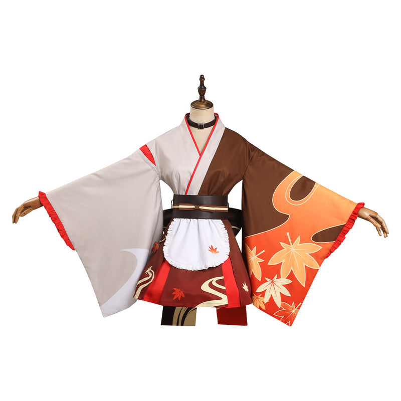 Genshin Impact Kaedehara Kazuha Original Design Cosplay Costume Kimono Maid Outfits Halloween Carnival Suit