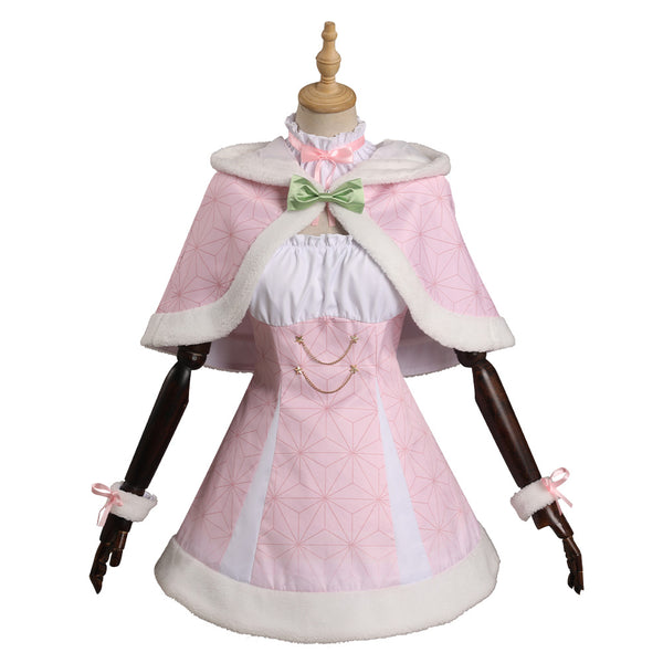 Pink Christmas Cosplay Costume Dress Outfits Halloween Carnival Suits