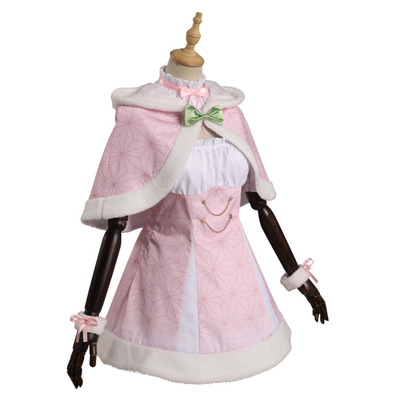 Pink Christmas Cosplay Costume Dress Outfits Halloween Carnival Suits