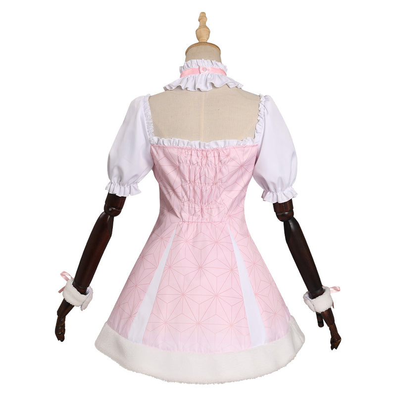 Pink Christmas Cosplay Costume Dress Outfits Halloween Carnival Suits