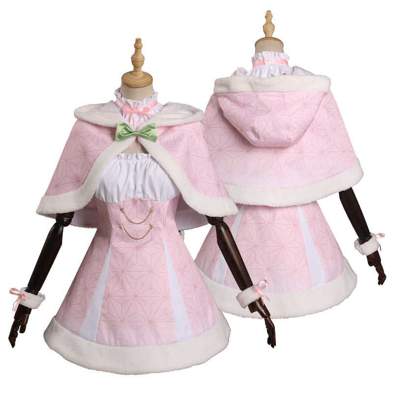 Pink Christmas Cosplay Costume Dress Outfits Halloween Carnival Suits